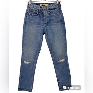 GRLFRND The Karolina High Rise Straight Crop Jeans